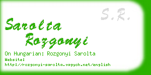 sarolta rozgonyi business card